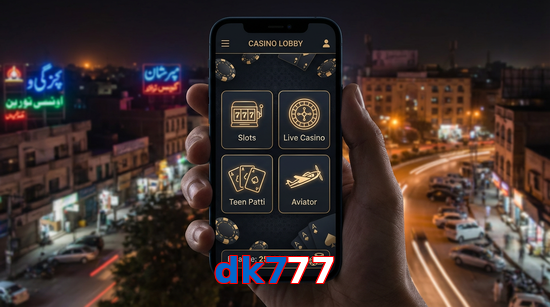 Main screen of Dk777 app page for PK players